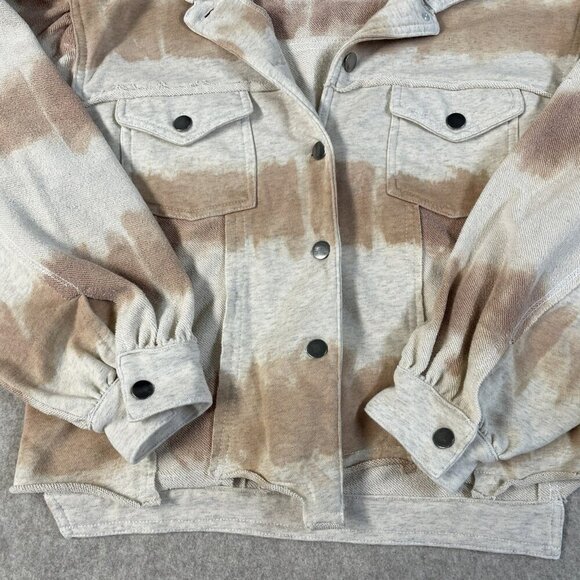 Women’s Anthropologie POL Tie Dye Jacket Bohemian Raw Edges Size M Distressed - Picture 11 of 13